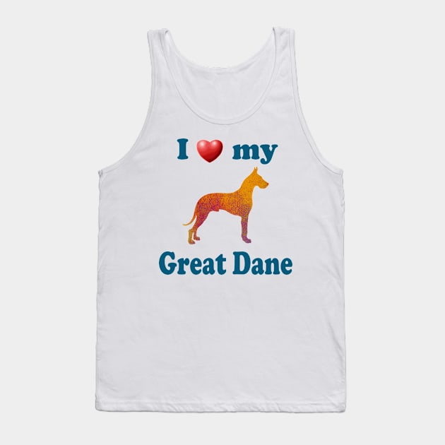 I Love My Great Dane Tank Top by Naves